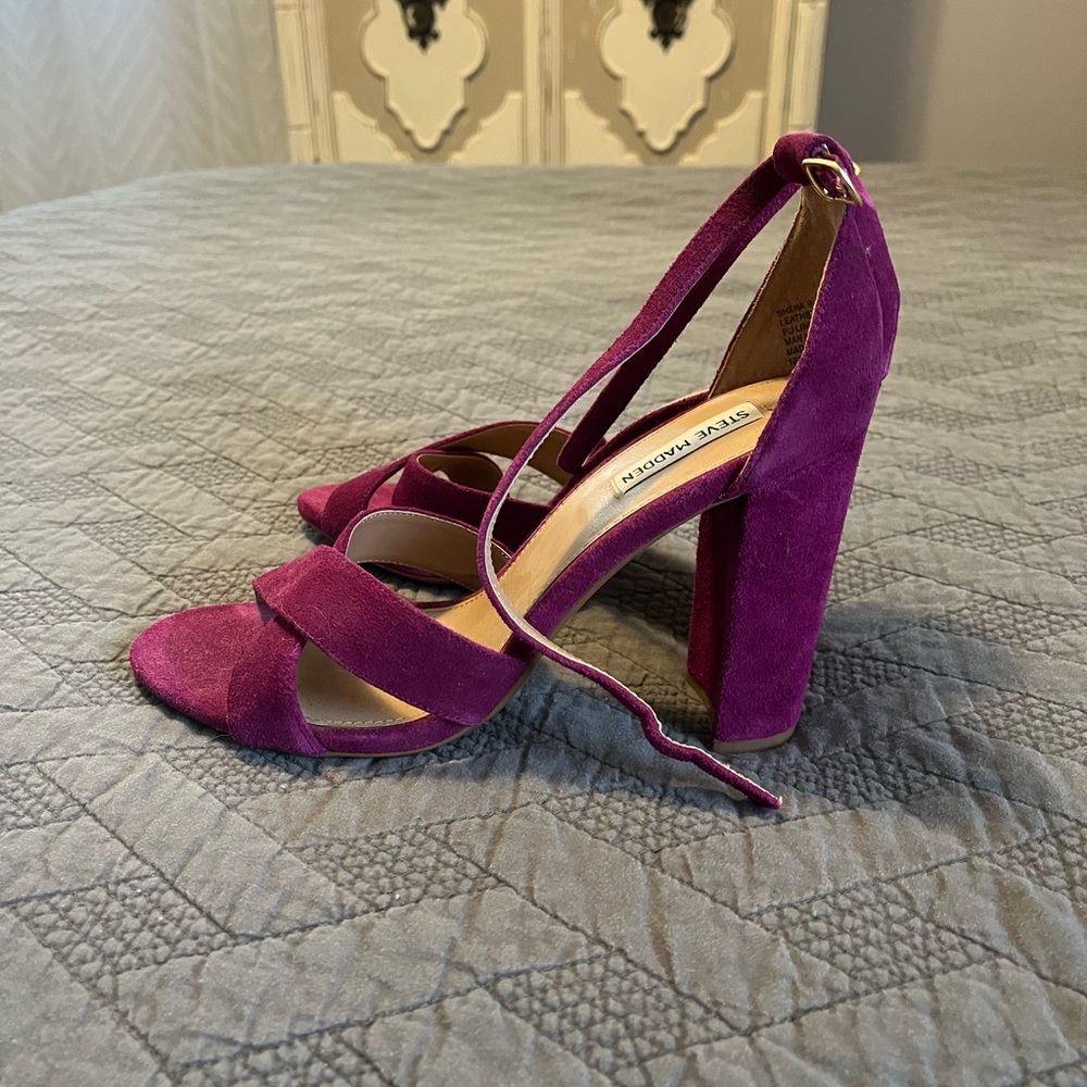 Steve Madden Fuchsia Block Heels - image 2
